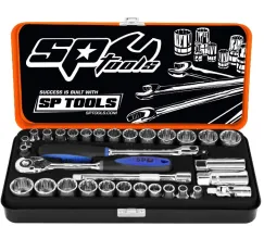 3/8\"DR SOCKET SET - METRIC/SAE - 32PC - 12 POINT